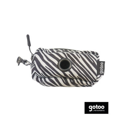 Gotoo Porta sacos estampado zebra para cães