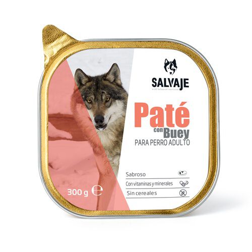 300 g Salvaje Adulto Boi em Pat&ecirc; terrina para c&atilde;es, , large Imagem n&uacute;mero 1