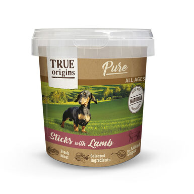 True Origins Pure Sticks Cordeiro para cães