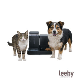 Leeby Comedouro Autom&aacute;tico e Dispensador de &Aacute;gua 2 em 1 para c&atilde;es e gatos
