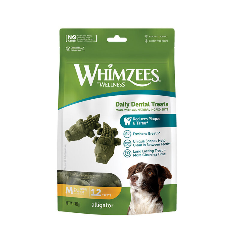 12 sticks Whimzees Snacks Dentários Crocodilo para cães de raças médios,  Imagem número 1 12 sticks Whimzees Snacks Dentários Crocodilo para cães de raças médios, , large Imagem número 1