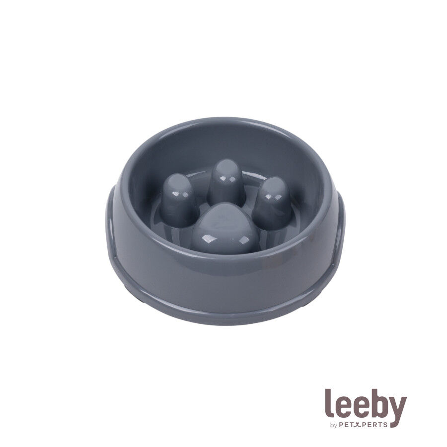 Leeby Comedouro Antivoracidade Azul com Relevo de Pata para c&atilde;es, , large Imagem n&uacute;mero 2