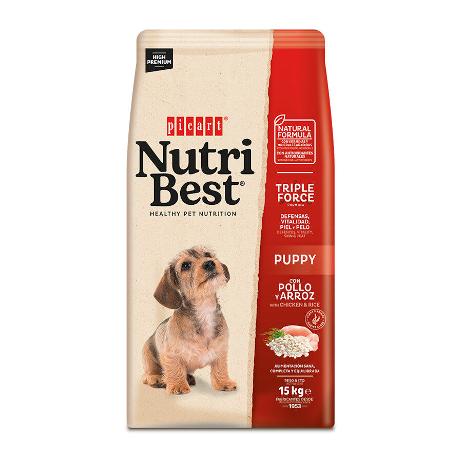 15 kg Nutribest Puppy Frango e Arroz ra&ccedil;&atilde;o para c&atilde;es , , large Imagem n&uacute;mero 1