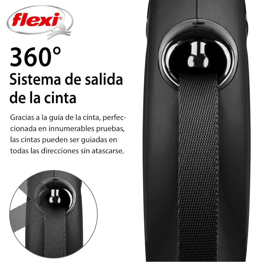 Flexi New Classic Trela extens&iacute;vel de&nbsp;fita preta para c&atilde;es, , large Imagem n&uacute;mero 2