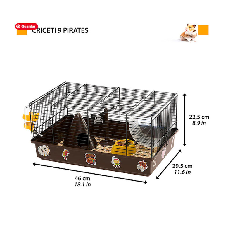 Ferplast Criceti 9 Piratas Preta Jaula para roedores,  Imagem número 2 Ferplast Criceti 9 Piratas Preta Jaula para roedores, , large Imagem número 2
