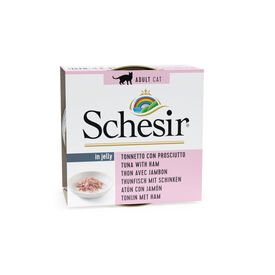 Schesir Adult Atum com Presunto em lata para gatos 