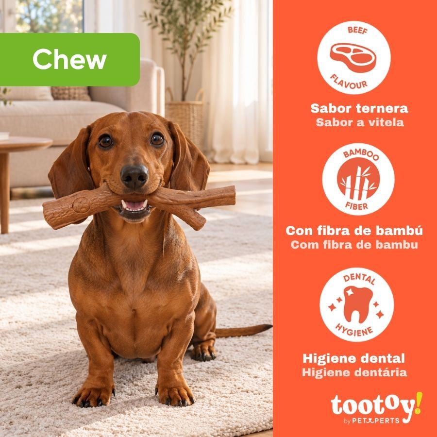 Tootoy! Chew Mordedor Bast&atilde;o com Sabor a Vitela para c&atilde;es, , large Imagem n&uacute;mero 4