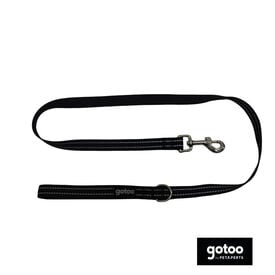 Gotoo Trela de nylon reflexiva preta para cães