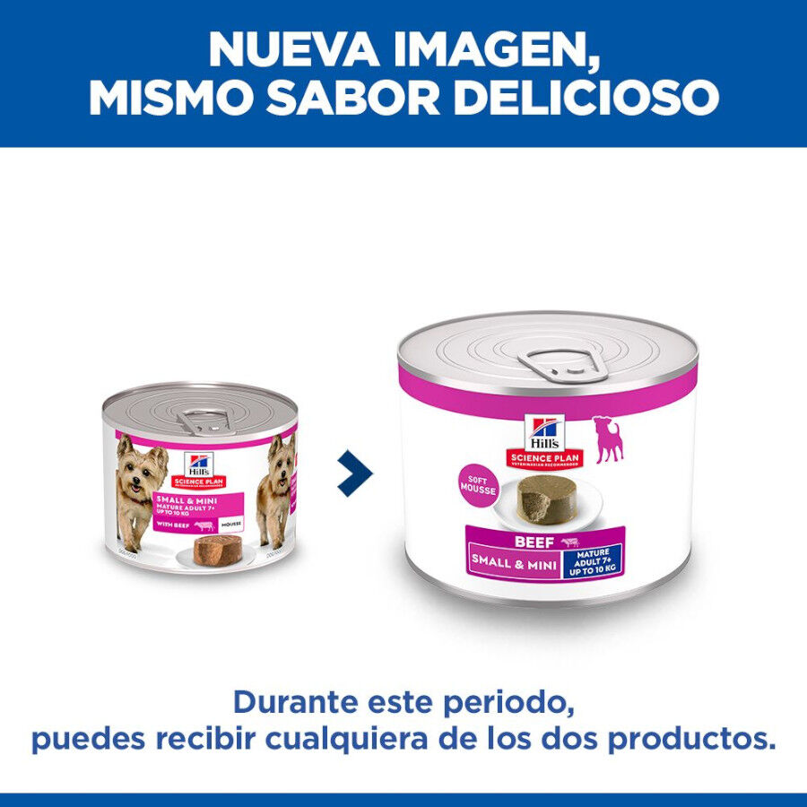 200 g Hill's Science Plan Mature Adult Smalle Mini Mousse de Vitela lata para c&atilde;es, , large Imagem n&uacute;mero 3