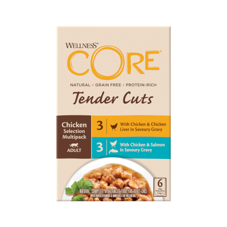 6 sobres x 10 g Wellness Core Selection Frango lata para gatos ,  Imagem número 2 6 sobres x 10 g Wellness Core Selection Frango lata para gatos , , large Imagem número 2