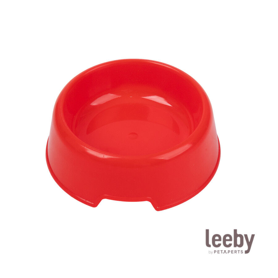 Leeby Comedouro de Pl&aacute;stico Vermelho para c&atilde;es e gatos, , large Imagem n&uacute;mero 2