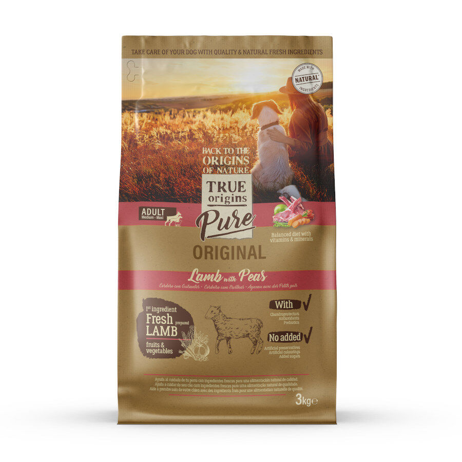 3 kg True Origins Pure Adult Medium Maxi Lamb Ra&ccedil;&atilde;o para c&atilde;es, , large Imagem n&uacute;mero 1