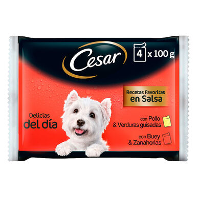 Cesar Mix de Carnes em Molho Saquetas para cães - Multipack