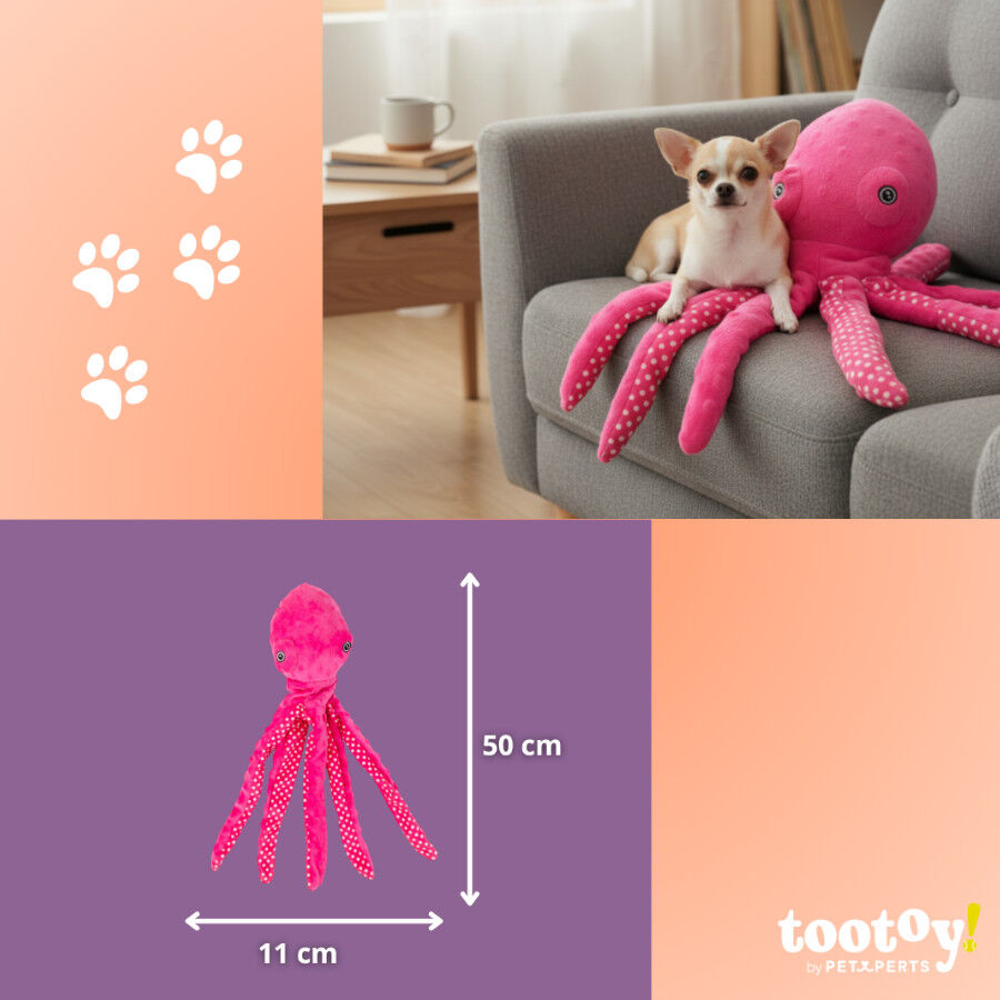 Tootoy! Comfort Peluche polvo Octopus para c&atilde;es, , large Imagem n&uacute;mero 4