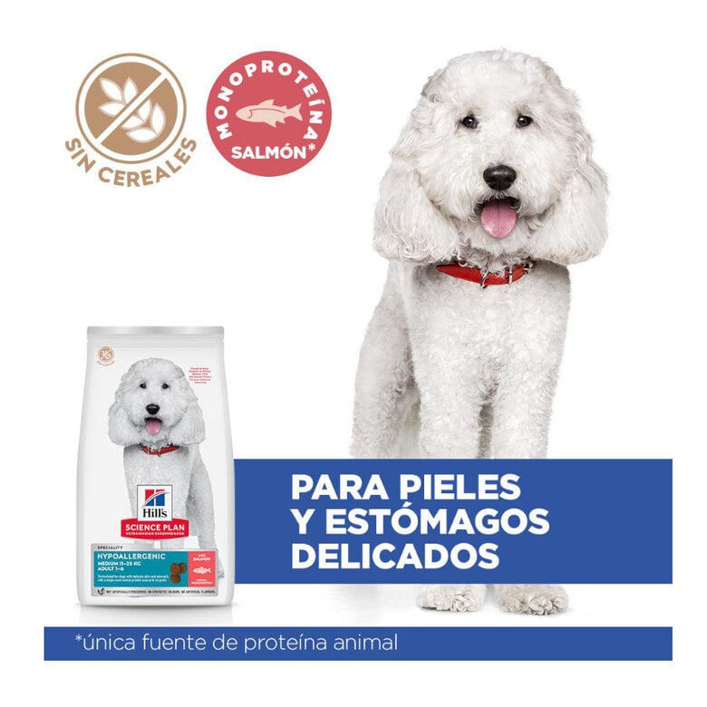 Hill's Science Plan Adult Medium Hypoallergenic Salmão ração para cães,  Imagem número 3 Hill's Science Plan Adult Medium Hypoallergenic Salmão ração para cães, , large Imagem número 3