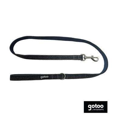 Gotoo Trela estampada tweed azul para cães