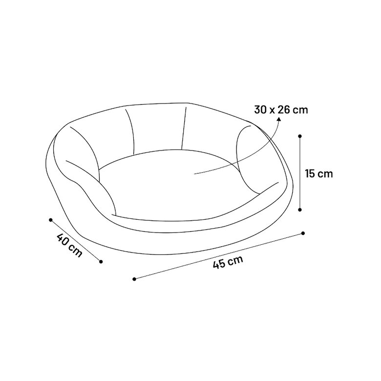 Flamingo Zupo Octagonal Cinzenta cama alcofa para cães e gatos,  Imagem número 5 Flamingo Zupo Octagonal Cinzenta cama alcofa para cães e gatos, , large Imagem número 5