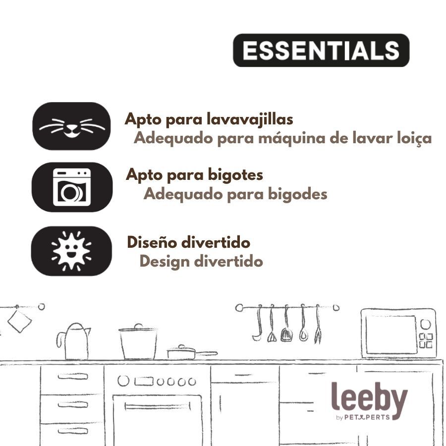 Leeby Comedouro de Cer&acirc;mica Branco com Orelhinhas para gatos, , large Imagem n&uacute;mero 5