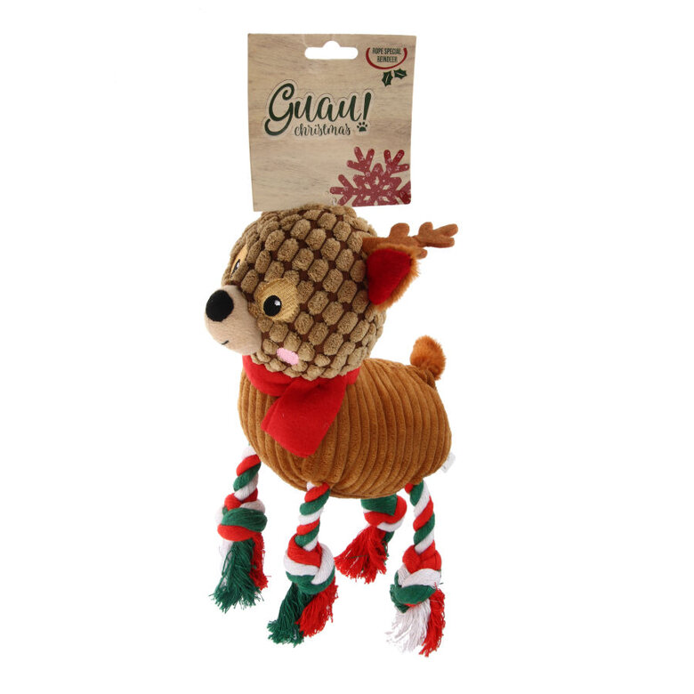 Guau Christmas Rena de Peluche con Corda para cães,  Imagem número 6 Guau Christmas Rena de Peluche con Corda para cães, , large Imagem número 6