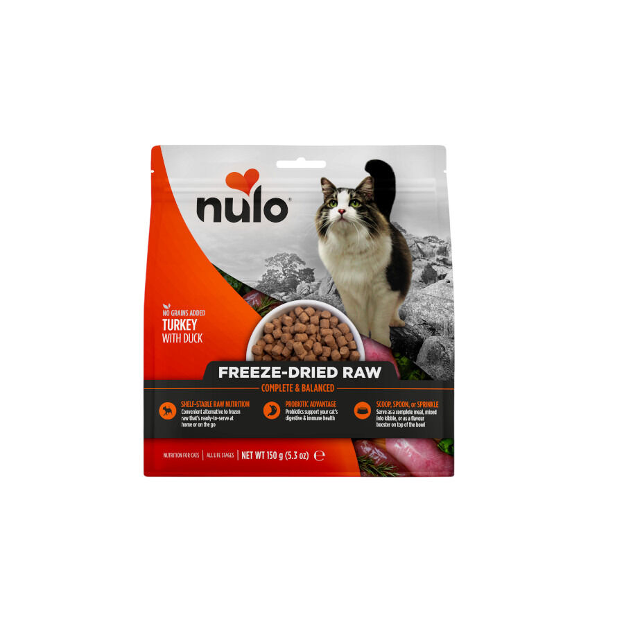 150 g Nulo Freeze Dried Raw Ra&ccedil;&atilde;o de Peru e Pato para gatos, , large Imagem n&uacute;mero 1