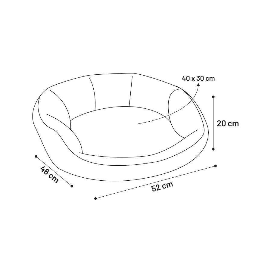 Flamingo Chips Retangular Bege cama alcofa para c&atilde;es, , large Imagem n&uacute;mero 4