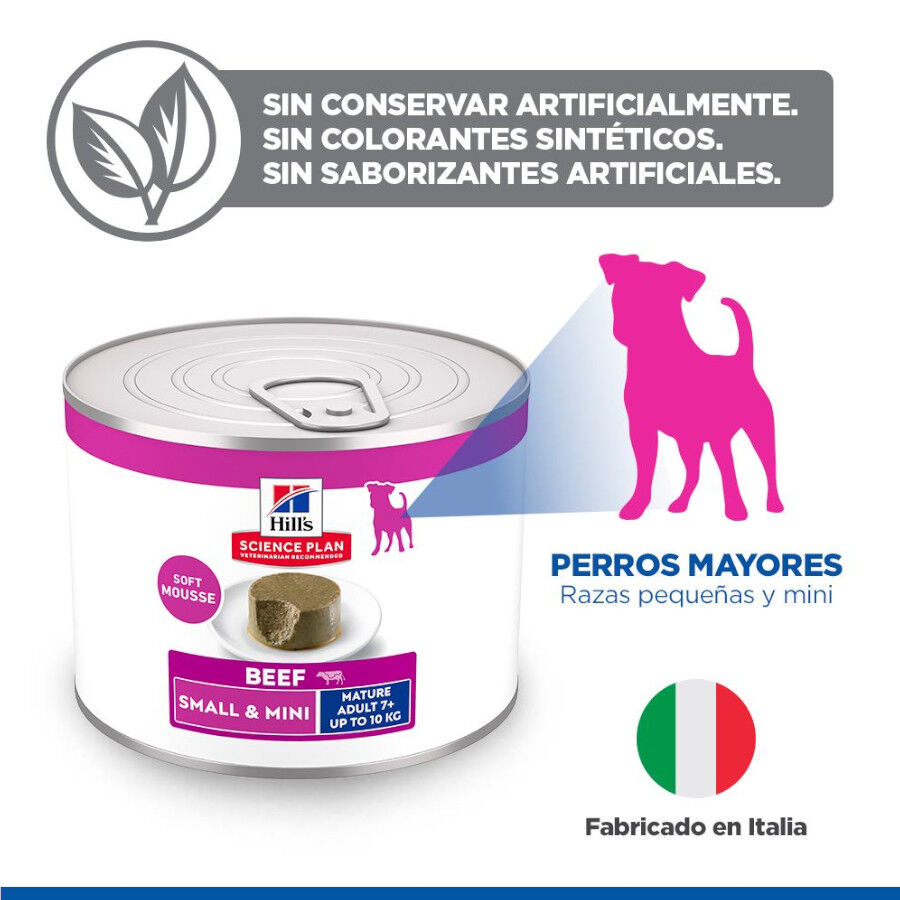 200 g Hill's Science Plan Mature Adult Smalle Mini Mousse de Vitela lata para c&atilde;es, , large Imagem n&uacute;mero 4