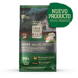 True Origins Wild Light ração de frango para cães