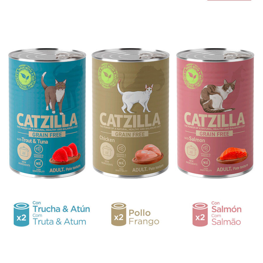 6 latas x 400 g Catzilla Adult Grain Pat&ecirc; em latas para gatos, , large Imagem n&uacute;mero 3