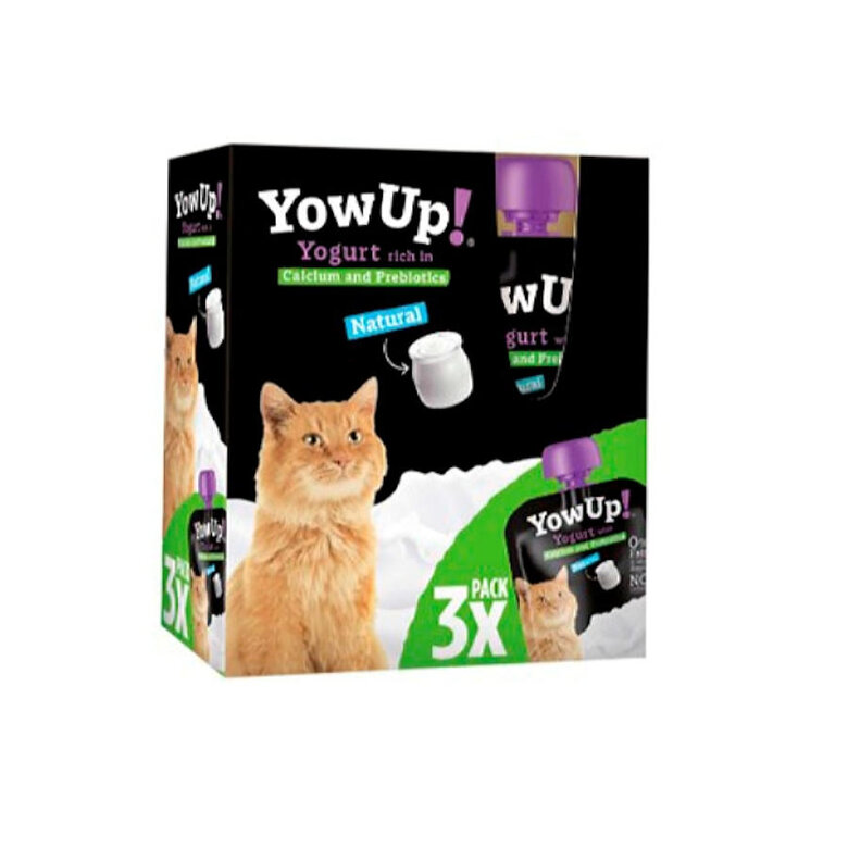 3 uds. x 85 g YowUp Iogurte Natural para gatos,  Imagem número 1 3 uds. x 85 g YowUp Iogurte Natural para gatos, , large Imagem número 1