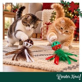 Wonder Christmas Bola com Penas e Guizo Brinquedo para gatos