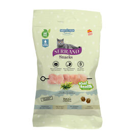 Serrano Snacks Oral Health de Frango para gatos