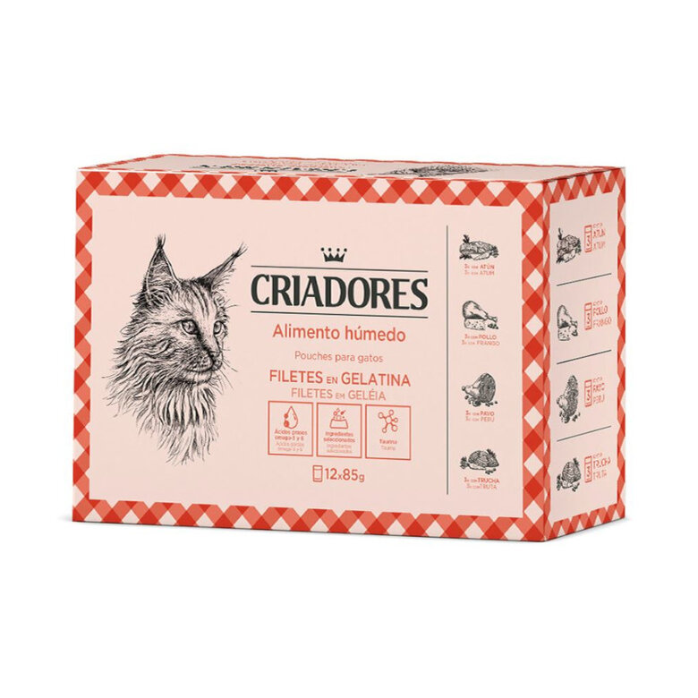 Criadores Carne e Peixe em Geleia saqueta para gatos - Multipack 12, , large image number null