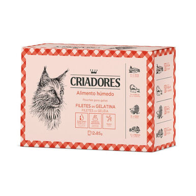 Criadores Carne e Peixe em Geleia saqueta para gatos