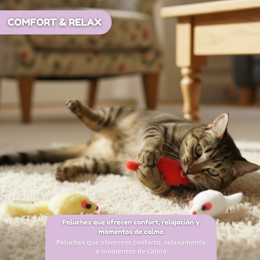 Tootoy! Comfort & Relax Brinquedo Ratos de Peluche para gatos, , large Imagem n&uacute;mero 7