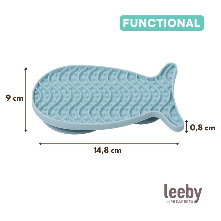 Leeby Tapete de Lamber Anti-voracidade Peixe Azul para gatos, , large Imagem n&uacute;mero 4