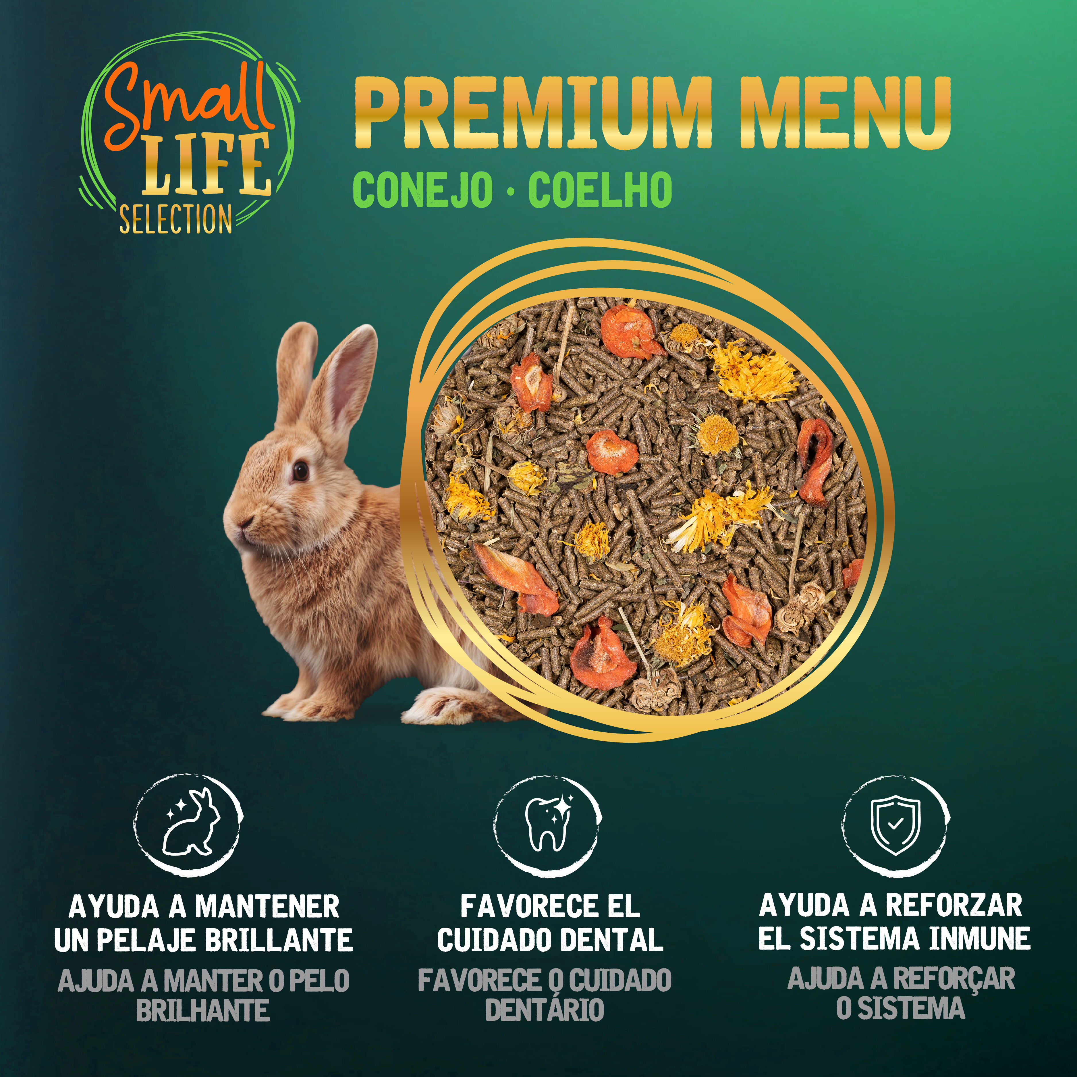4 kg Small Life Premium Men&uacute; Comida para coelhos adultos, , large Imagem n&uacute;mero 3