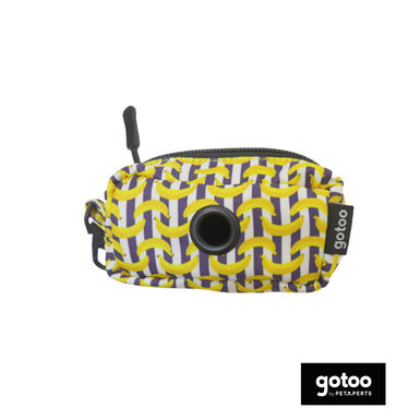 Gotoo Porta-sacos estampado azul para cães