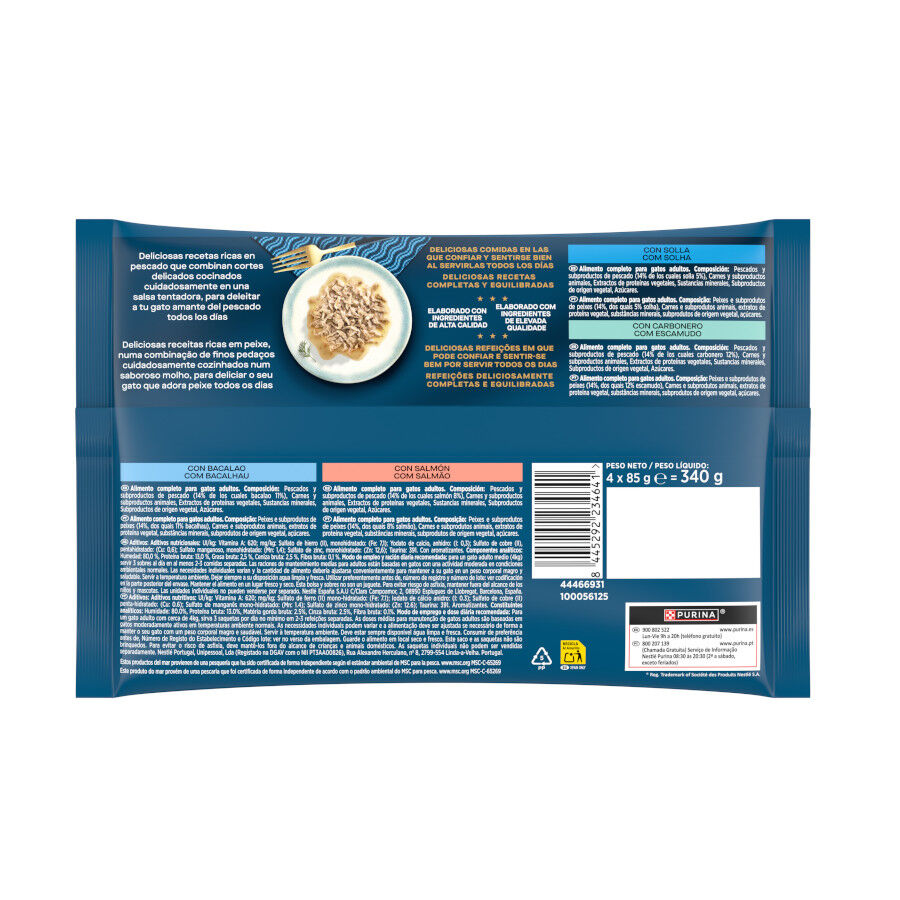 4 sobres x 85 g Gourmet Perle Finos Trocitos del Oc&eacute;ano en salsa sobre para gatos, , large Imagem n&uacute;mero 7