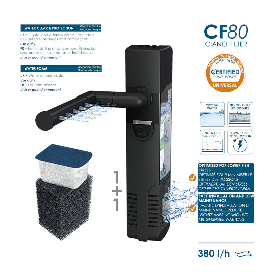 Ciano Aqua Led 60 Aqu&aacute;rio Branco com luz led, filtro e aquecedor, , large Imagem n&uacute;mero 5