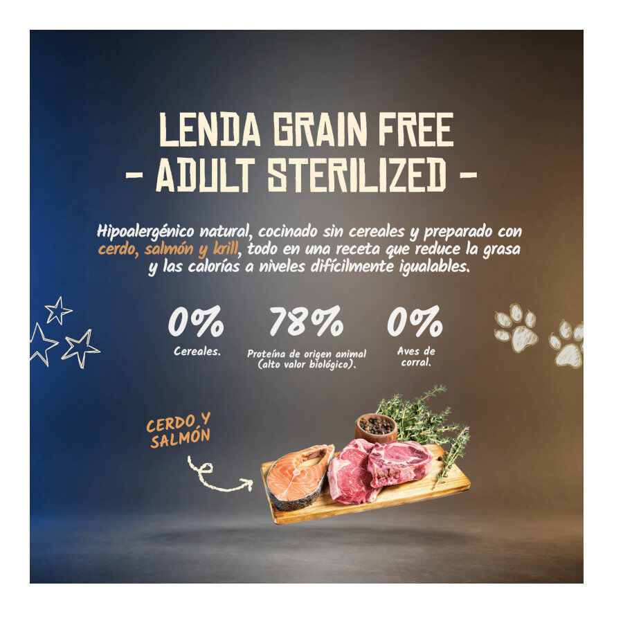 2 Kg Lenda Grain Free Ra&ccedil;&atilde;o de Porco, Salm&atilde;o e Krill para gatos, , large Imagem n&uacute;mero 4