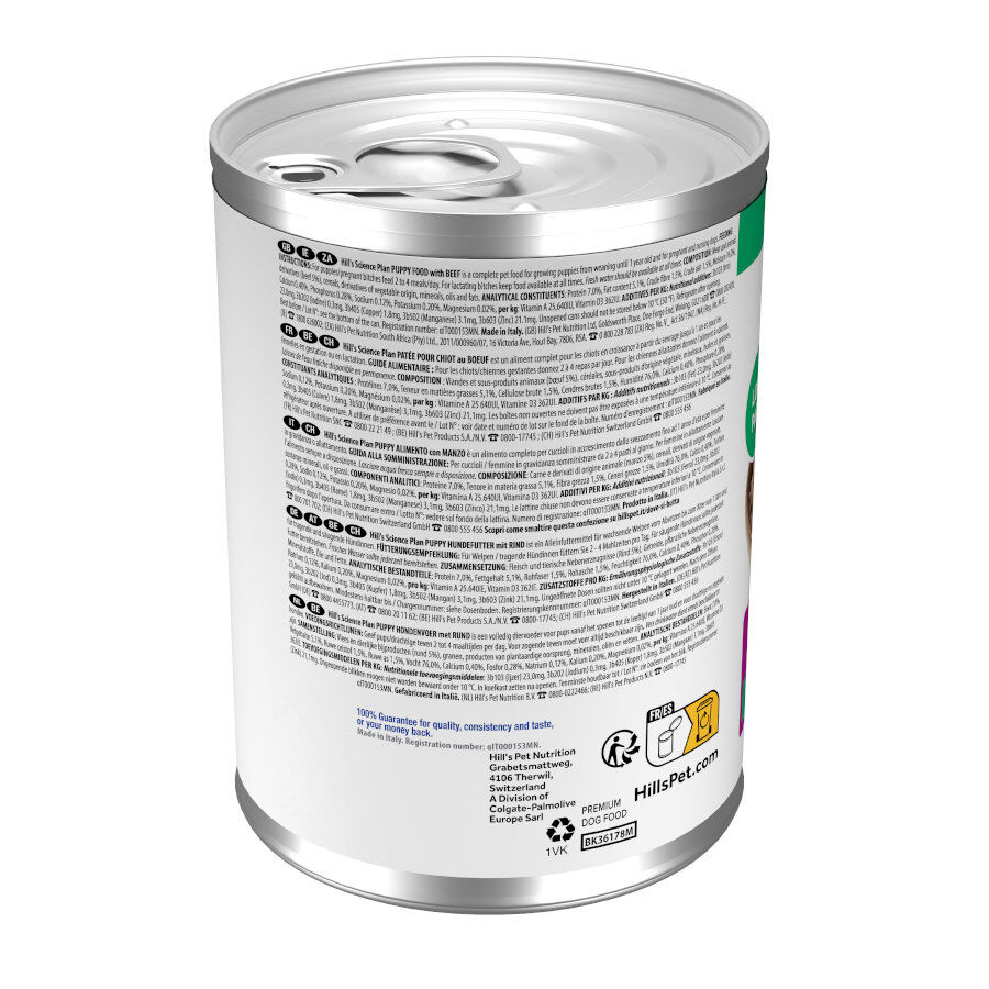370 g Hill's Science Plan Puppy Beef P&acirc;t&eacute; enlatado para c&atilde;es, , large Imagem n&uacute;mero 8