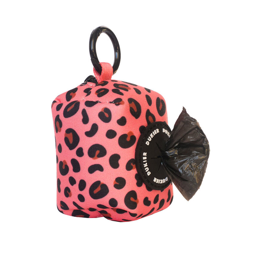 Dukier Leopard Porta-sacos com gancho para c&atilde;es , , large Imagem n&uacute;mero 2