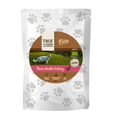 True Origins Pure Caldo de Ossos de Peru saquetas para gatos 