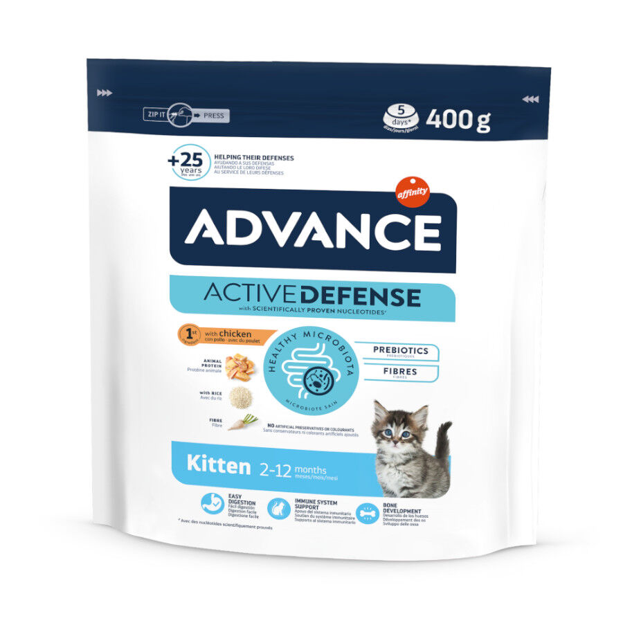 400 g Advance Active Defense Frango e Arroz ra&ccedil;&atilde;o para gatinhos, , large Imagem n&uacute;mero 1