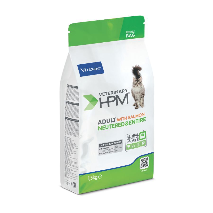 1.5 kg Virbac HPM Veterinary Pienso Salm&oacute;n para gatos adultos, , large Imagem n&uacute;mero 3
