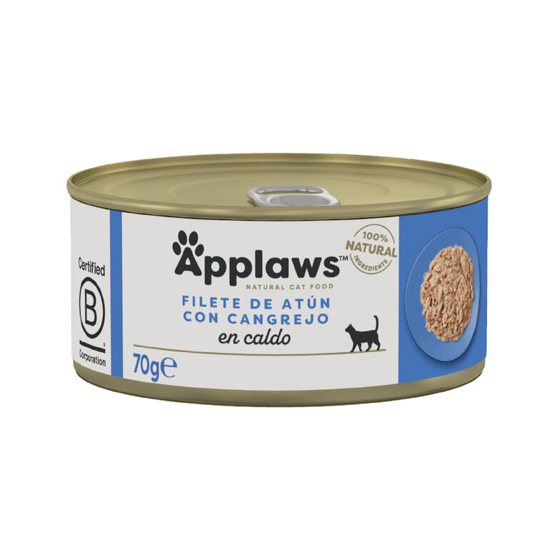 70 g Applaws Atum e Caranguejo Lata para gatos,  Imagem número 1 70 g Applaws Atum e Caranguejo Lata para gatos, , large Imagem número 1