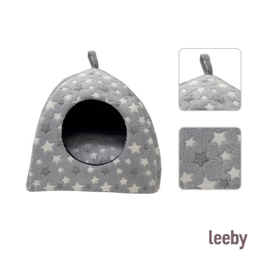 Leeby Cama igl&uacute; estrela cinzenta para gatos, , large Imagem n&uacute;mero 3