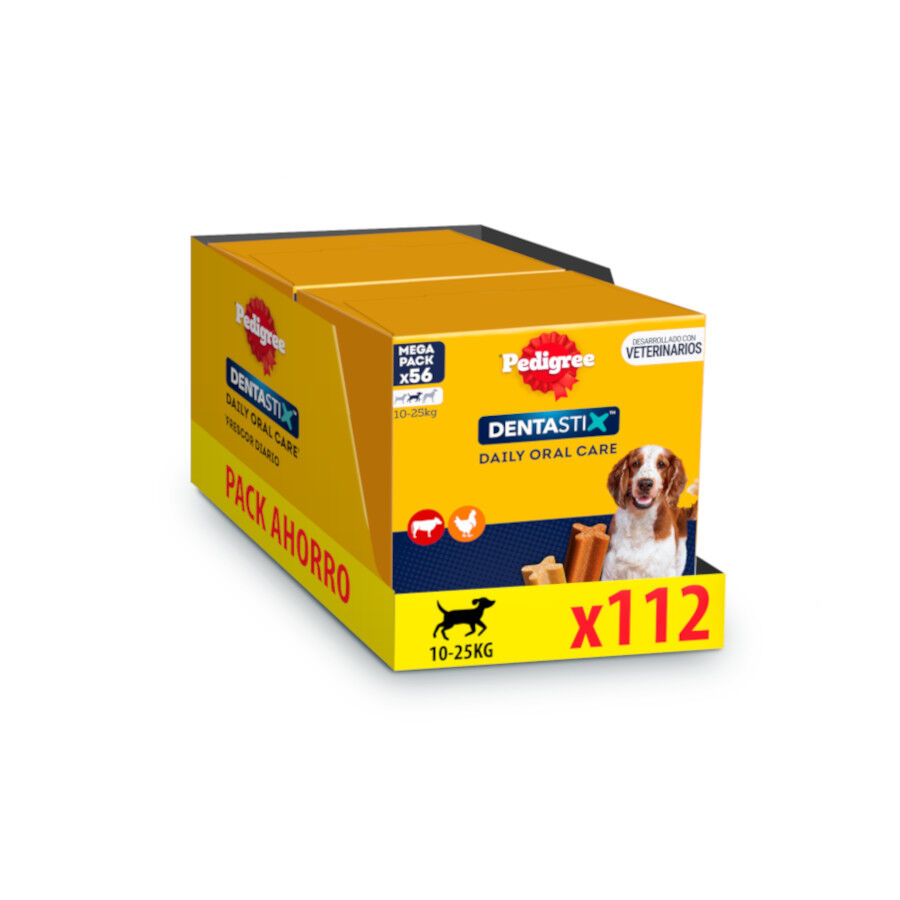 112 sticks Pedigree Dentastix Snacks Dent&aacute;rios para c&atilde;es m&eacute;dios, , large Imagem n&uacute;mero 1