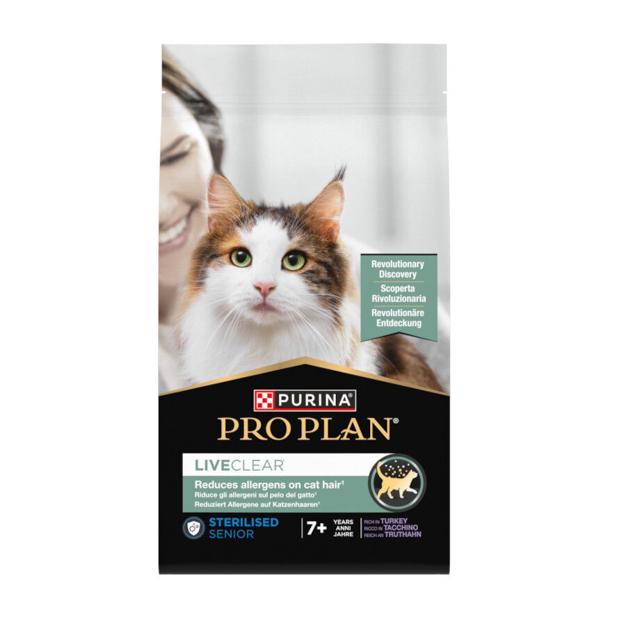 1.4 kg Pro Plan Live Clear Sterilized Ra&ccedil;&atilde;o Turkey para gatos idosos, , large Imagem n&uacute;mero 1