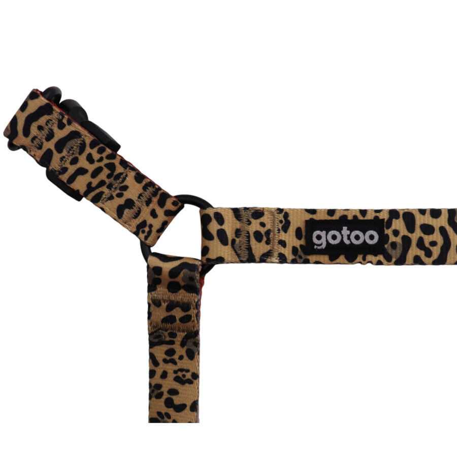 Gotoo Peitoral estampado leopardo castanha para c&atilde;es, , large Imagem n&uacute;mero 5